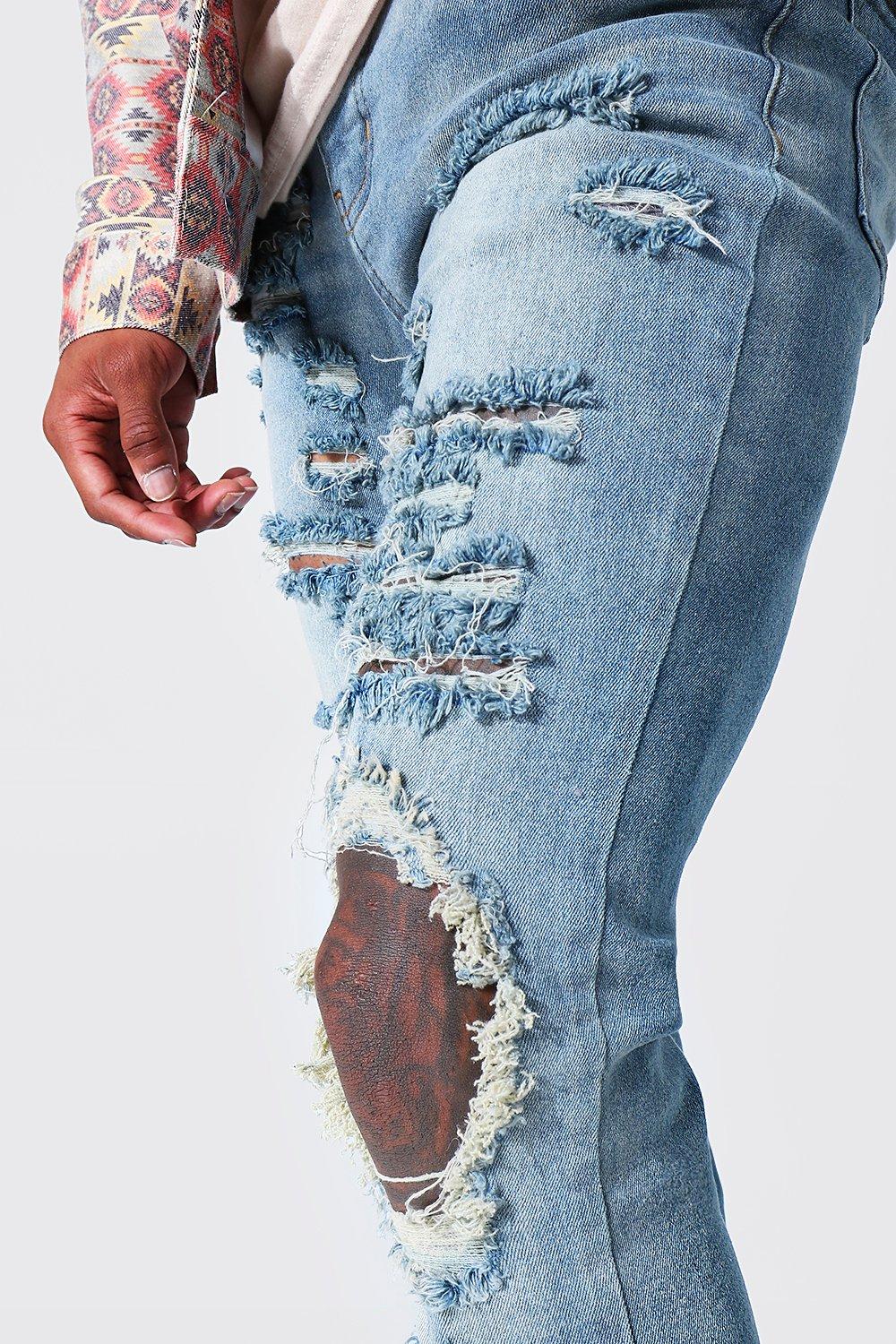 Super distressed hot sale jeans